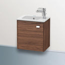 Duravit Brioso vanity unit for hand washbasin with 1 door nussbaum dunkel, Griff chrom