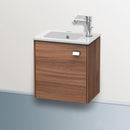 Duravit Brioso vanity unit for hand washbasin with 1 door nussbaum natur, Griff chrom