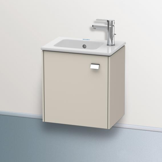 Duravit Brioso vanity unit for hand washbasin with 1 door taupe matt, Griff chrom