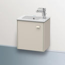 Duravit Brioso vanity unit for hand washbasin with 1 door taupe matt, Griff taupe matt