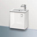 Duravit Brioso vanity unit for hand washbasin with 1 door weiß hochglanz, Griff chrom