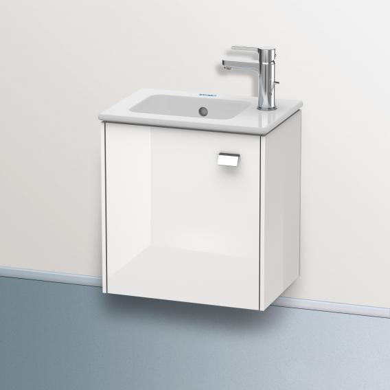 Duravit Brioso vanity unit for hand washbasin with 1 door weiß hochglanz, Griff chrom