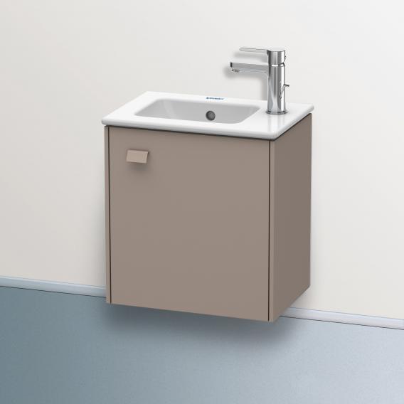 Duravit Brioso vanity unit for hand washbasin with 1 door basalt matt, Griff basalt matt