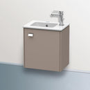 Duravit Brioso vanity unit for hand washbasin with 1 door basalt matt, Griff chrom