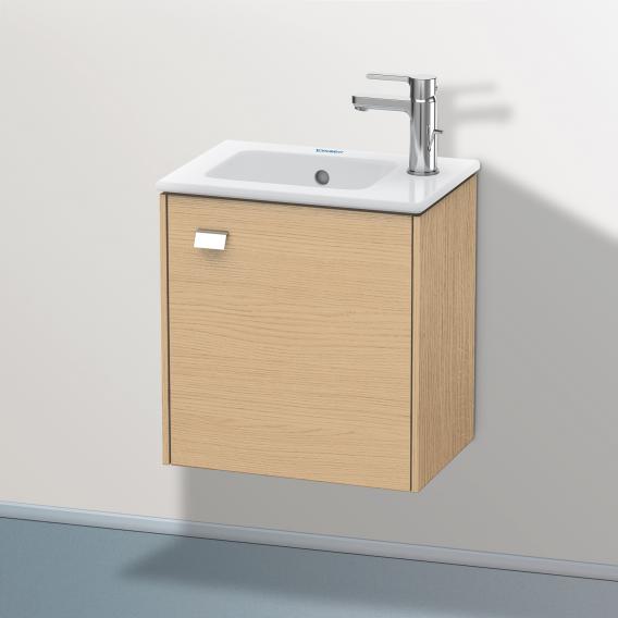 Duravit Brioso vanity unit for hand washbasin with 1 door eiche natur, Griff chrom