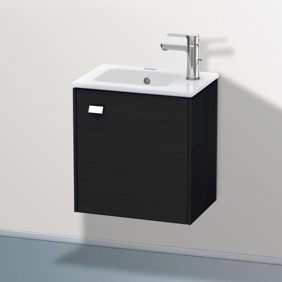 Duravit Brioso vanity unit for hand washbasin with 1 door eiche schwarz, Griff chrom