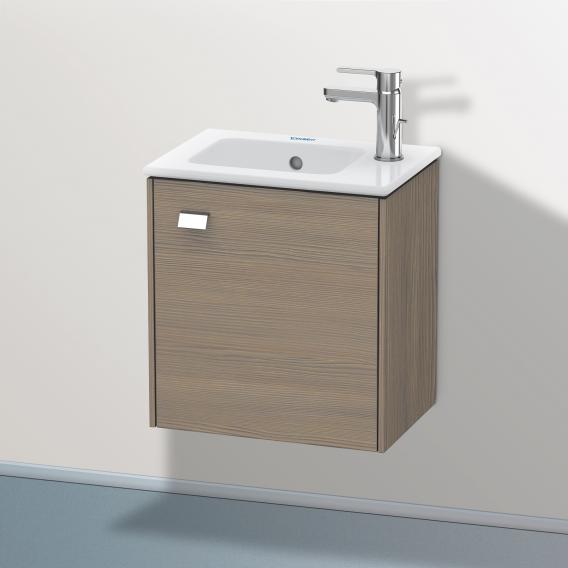 Duravit Brioso vanity unit for hand washbasin with 1 door eiche terra, Griff chrom