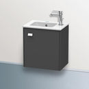 Duravit Brioso vanity unit for hand washbasin with 1 door graphit matt, Griff chrom