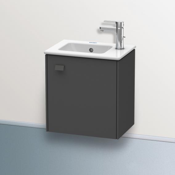 Duravit Brioso vanity unit for hand washbasin with 1 door graphit matt, Griff graphit matt