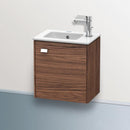 Duravit Brioso vanity unit for hand washbasin with 1 door nussbaum dunkel, Griff chrom