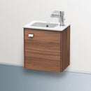 Duravit Brioso vanity unit for hand washbasin with 1 door nussbaum natur, Griff chrom