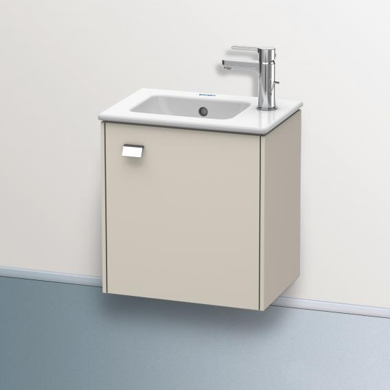 Duravit Brioso vanity unit for hand washbasin with 1 door taupe matt, Griff chrom