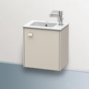 Duravit Brioso vanity unit for hand washbasin with 1 door taupe matt, Griff taupe matt