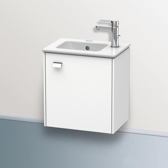 Duravit Brioso vanity unit for hand washbasin with 1 door weiß matt, Griff chrom