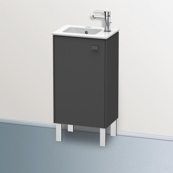 Duravit Brioso vanity unit for hand washbasin with 1 door graphit matt, Griff graphit matt