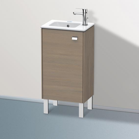 Duravit Brioso vanity unit for hand washbasin with 1 door eiche terra, Griff chrom