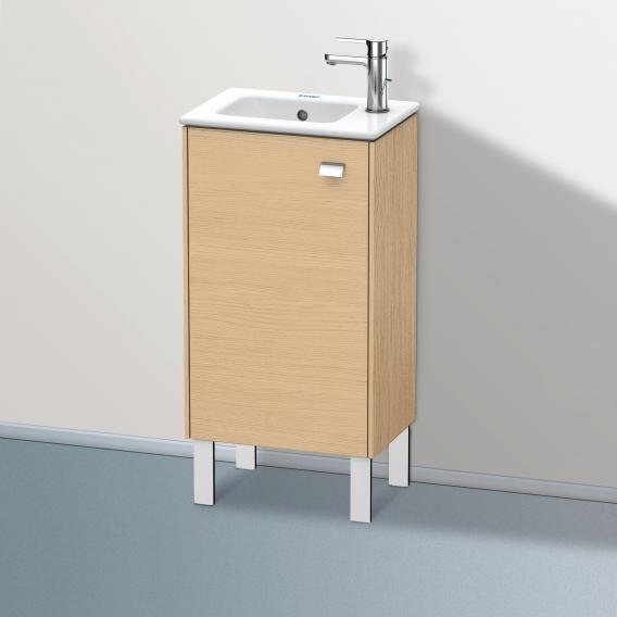 Duravit Brioso vanity unit for hand washbasin with 1 door eiche natur, Griff chrom