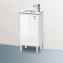 Duravit Brioso vanity unit for hand washbasin with 1 door weiß hochglanz, Griff chrom