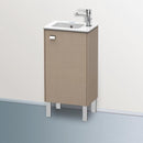Duravit Brioso vanity unit for hand washbasin with 1 door leinen, Griff chrom