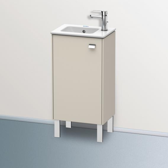 Duravit Brioso vanity unit for hand washbasin with 1 door taupe matt, Griff chrom