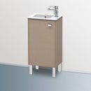 Duravit Brioso vanity unit for hand washbasin with 1 door leinen, Griff chrom