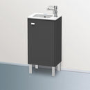 Duravit Brioso vanity unit for hand washbasin with 1 door graphit matt, Griff chrom