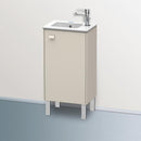Duravit Brioso vanity unit for hand washbasin with 1 door taupe matt, Griff taupe matt
