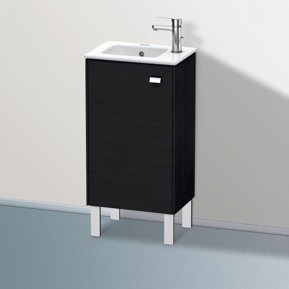 Duravit Brioso vanity unit for hand washbasin with 1 door eiche schwarz, Griff chrom