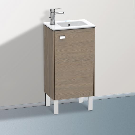 Duravit Brioso vanity unit for hand washbasin with 1 door eiche terra, Griff chrom