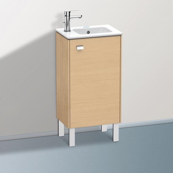 Duravit Brioso vanity unit for hand washbasin with 1 door eiche natur, Griff chrom