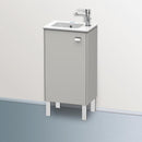 Duravit Brioso vanity unit for hand washbasin with 1 door betongrau matt, Griff chrom