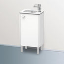 Duravit Brioso vanity unit for hand washbasin with 1 door weiß matt, Griff chrom