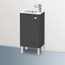 Duravit Brioso vanity unit for hand washbasin with 1 door graphit matt, Griff chrom