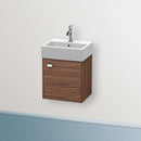 Duravit Brioso vanity unit for hand washbasin with 1 door nussbaum dunkel, Griff chrom