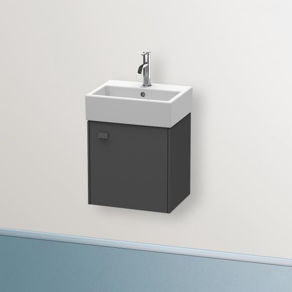 Duravit Brioso vanity unit for hand washbasin with 1 door graphit matt, Griff graphit matt