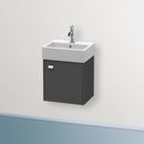 Duravit Brioso vanity unit for hand washbasin with 1 door graphit matt, Griff chrom