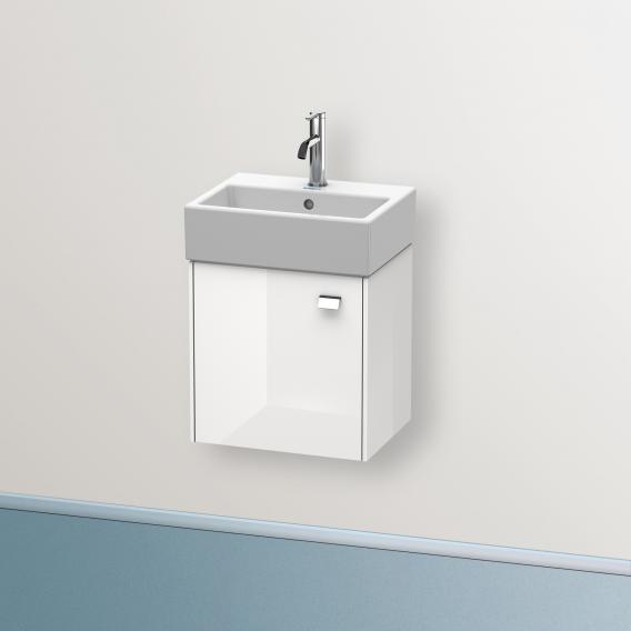 Duravit Brioso vanity unit for hand washbasin with 1 door weiß hochglanz, Griff chrom