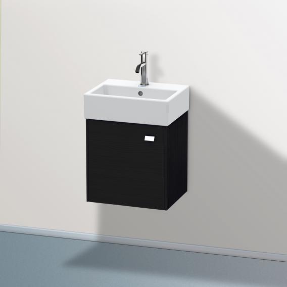 Duravit Brioso vanity unit for hand washbasin with 1 door eiche schwarz, Griff chrom