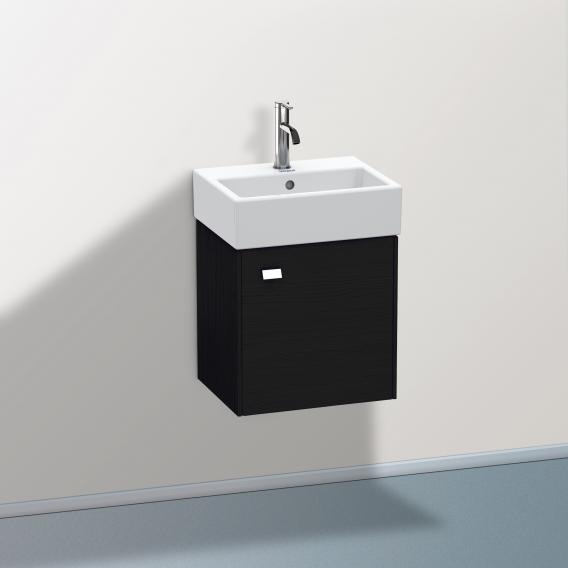 Duravit Brioso vanity unit for hand washbasin with 1 door eiche schwarz, Griff chrom