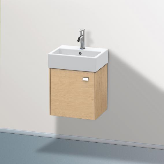 Duravit Brioso vanity unit for hand washbasin with 1 door eiche natur, Griff chrom