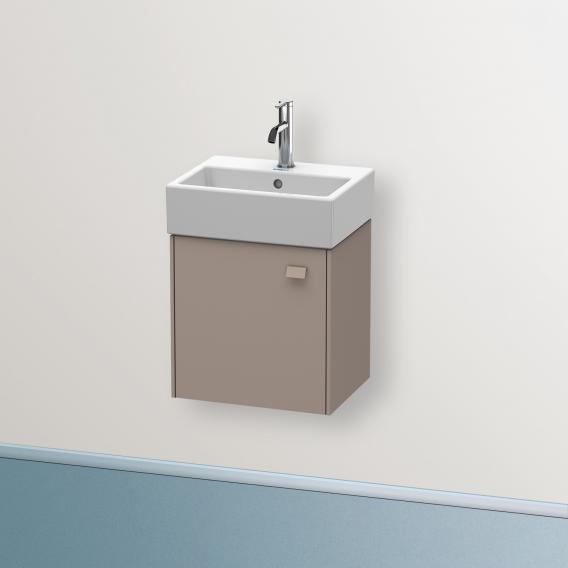 Duravit Brioso vanity unit for hand washbasin with 1 door basalt matt, Griff basalt matt