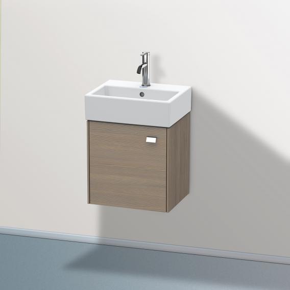 Duravit Brioso vanity unit for hand washbasin with 1 door eiche terra, Griff chrom