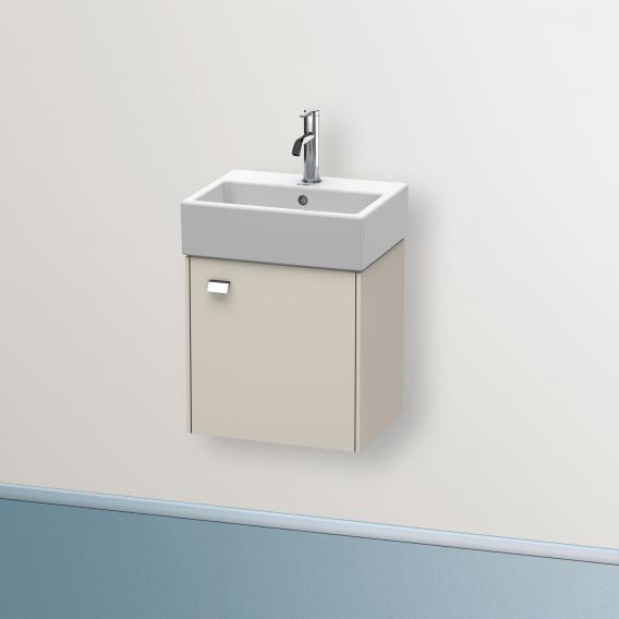 Duravit Brioso vanity unit for hand washbasin with 1 door taupe matt, Griff chrom