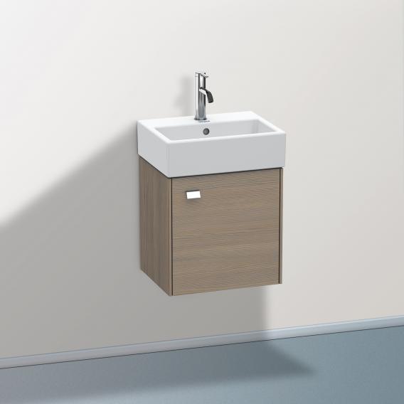 Duravit Brioso vanity unit for hand washbasin with 1 door eiche terra, Griff chrom