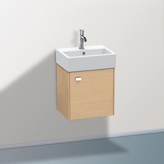 Duravit Brioso vanity unit for hand washbasin with 1 door eiche natur, Griff chrom