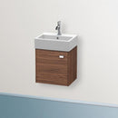 Duravit Brioso vanity unit for hand washbasin with 1 door nussbaum dunkel, Griff chrom