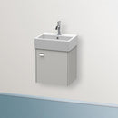 Duravit Brioso vanity unit for hand washbasin with 1 door betongrau matt, Griff chrom