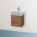 Duravit Brioso vanity unit for hand washbasin with 1 door nussbaum natur, Griff chrom
