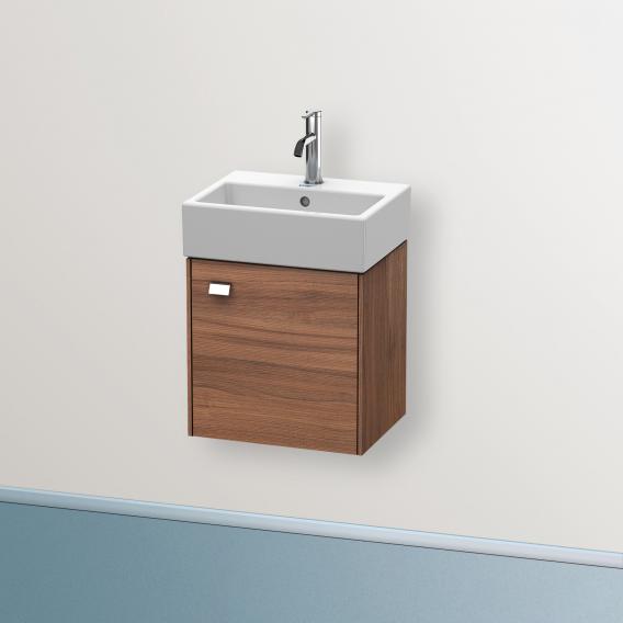 Duravit Brioso vanity unit for hand washbasin with 1 door nussbaum natur, Griff chrom