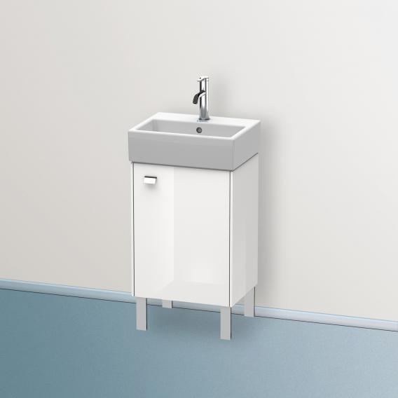 Duravit Brioso vanity unit for hand washbasin with 1 door weiß hochglanz, Griff chrom